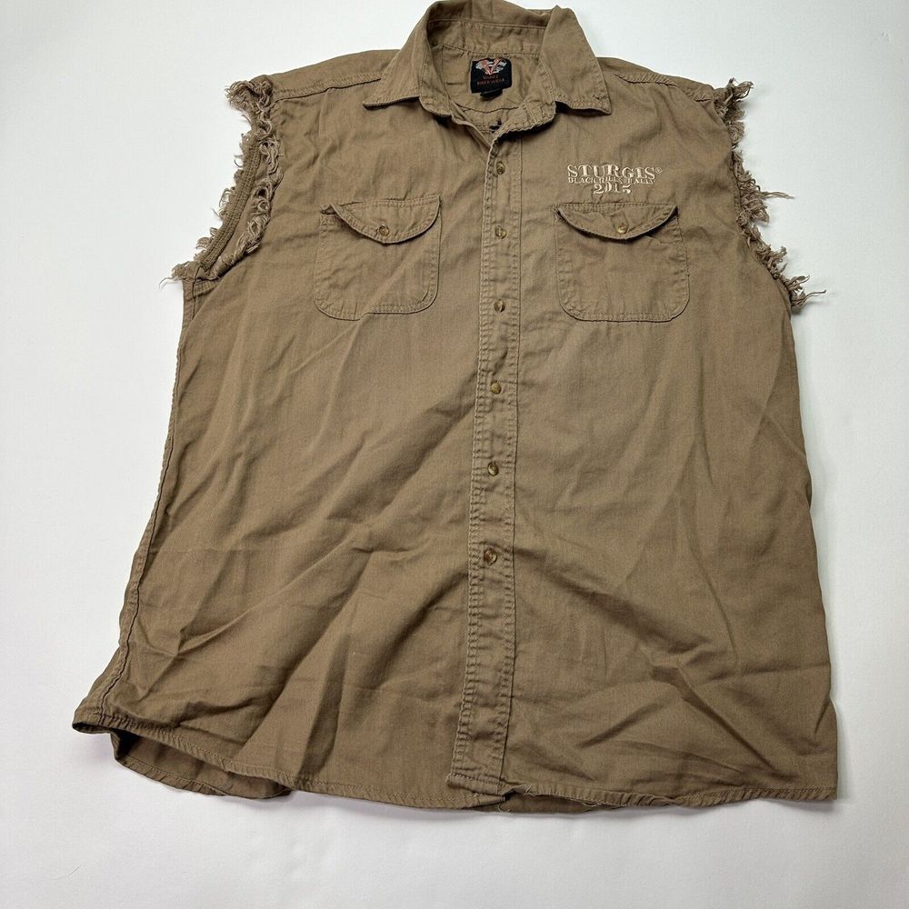 Vance Biker wear 4xl Brown Vest Sturgis Black Hills Rally 2015